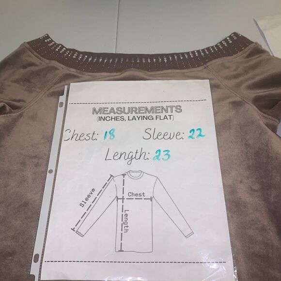 Boston Proper Velour Embellished Top Size XS Luxe Soft Velvety Studded Neckline - Picture 8 of 8